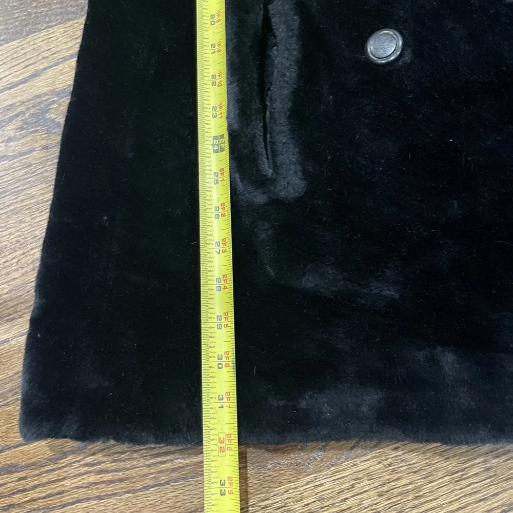 VINTAGE Borgazia‎ Coat Women's Black Faux Fur Styled by Career Originals 60s